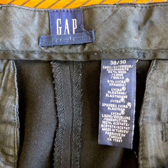 Gap Men’s Dress Slacks Size Black W38x30L button & Zipper - Picture 2 of 6